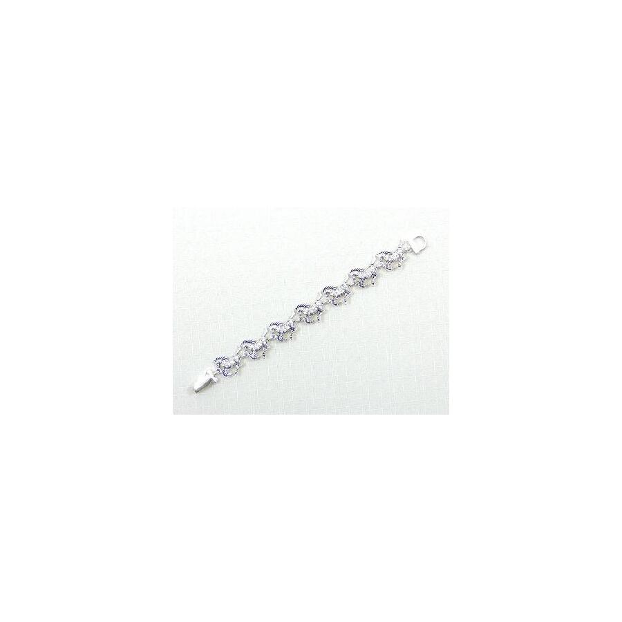 Bracelet  with running Horses  and Rhinestones -  [JB995]