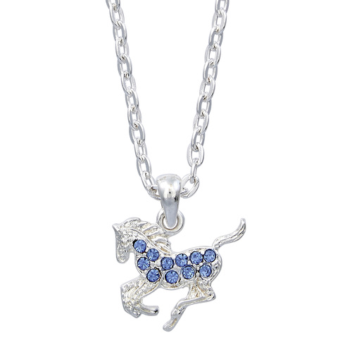 Necklace - Precious Pony Blue - Gift Boxed - JN896BL