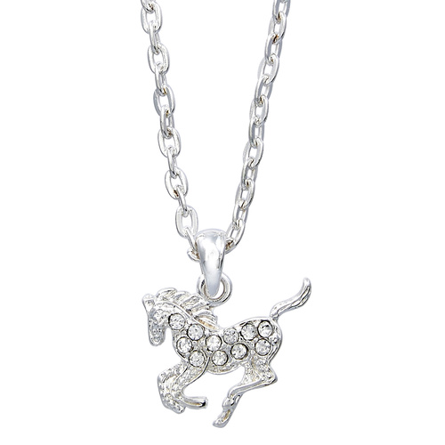 Necklace - Precious Pony Clear -  Gift Boxed - JN896CL