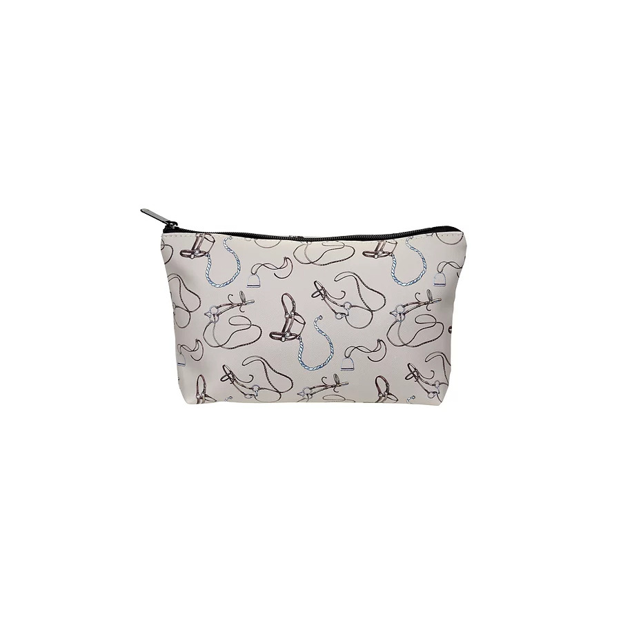 Cosmetic Pouch  - "Lila" Bridles and Things Print - [LC449]