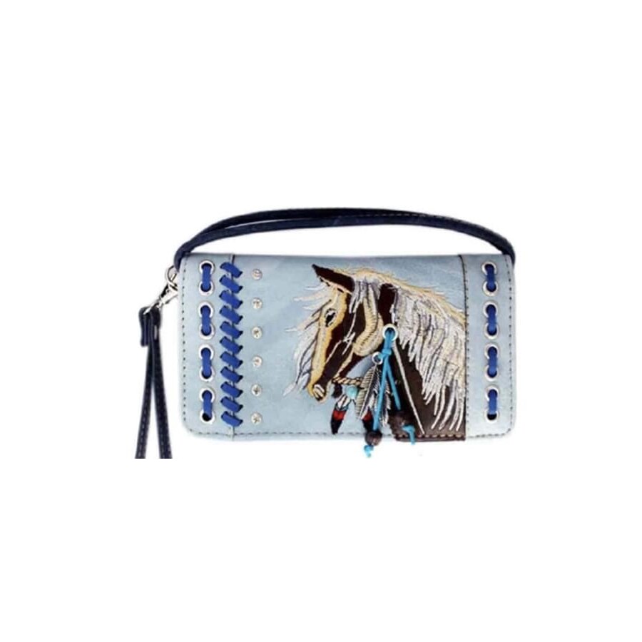 Ladies Purse - Indian Themed - Lavender Faux Leather - [MW193LV]