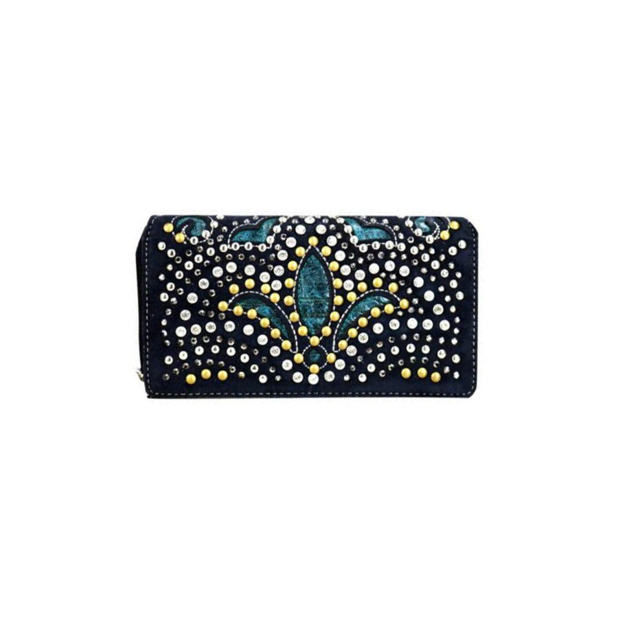 Ladies Purse - Western Themed - Turquoise Faux Leather -[ MW406TQ]