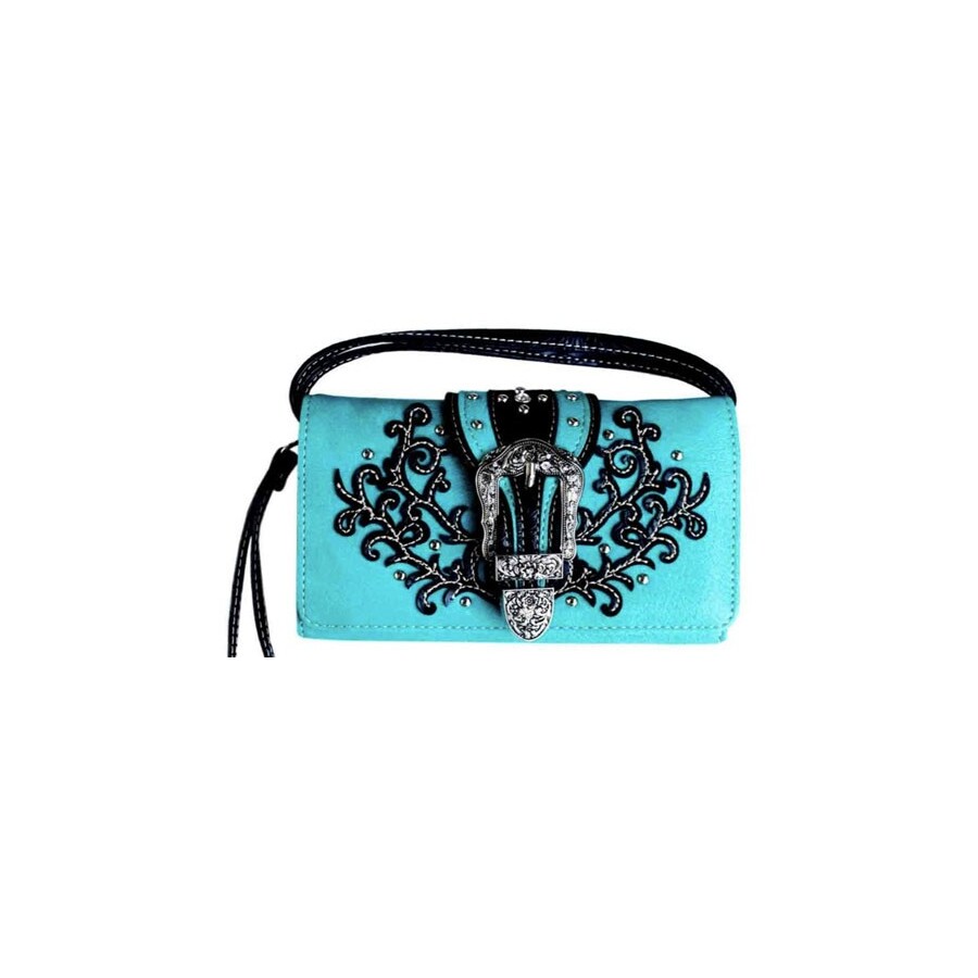 Ladies Purse -  Turquoise Faux Leather - [MW74TQ]