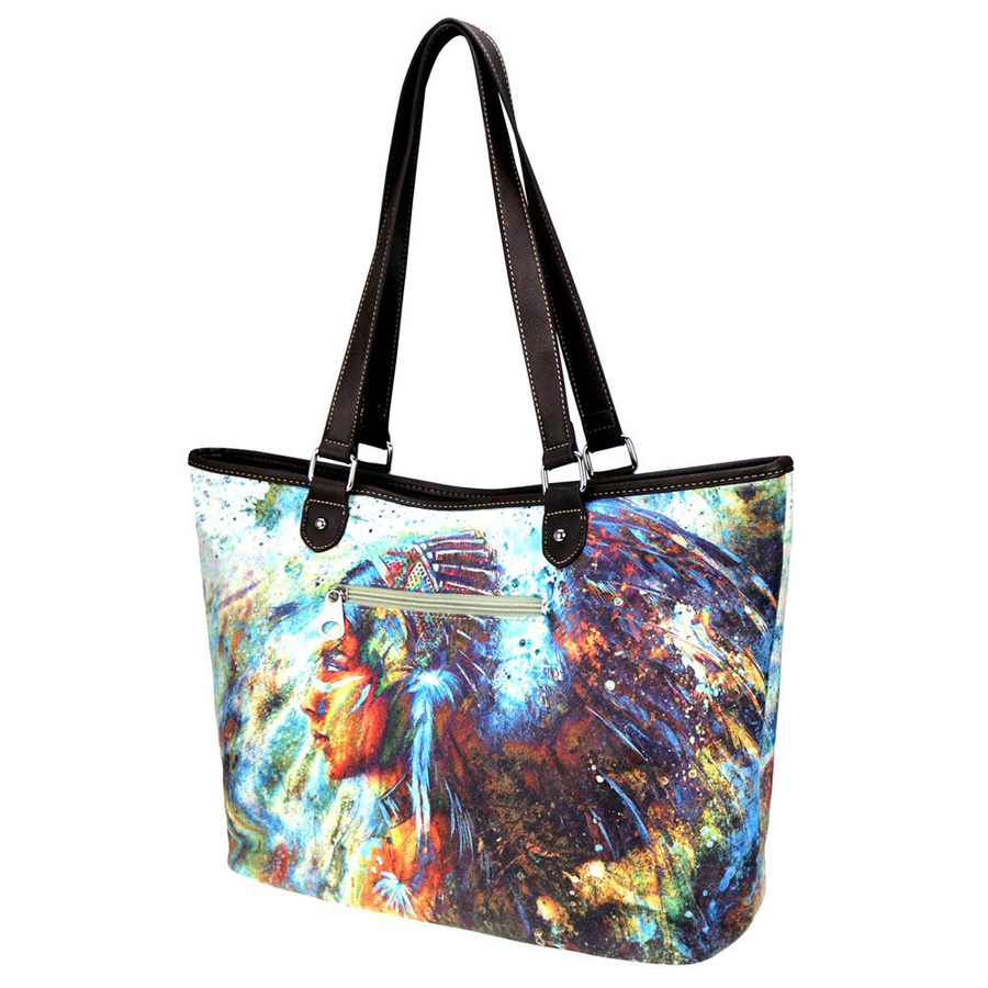 Ladies Tote - Wide - Native American Collection - [MW789-8581CF]