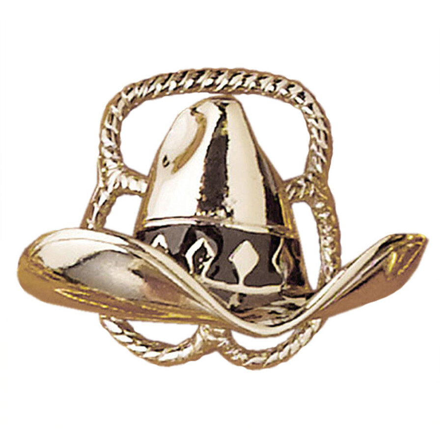 Scarf Slide - Silver - Rope and Cowboy Hat Design- [SS-02]