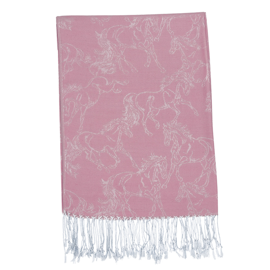 Mauve Pashmina & Silk Scarf - Scarf-05MV