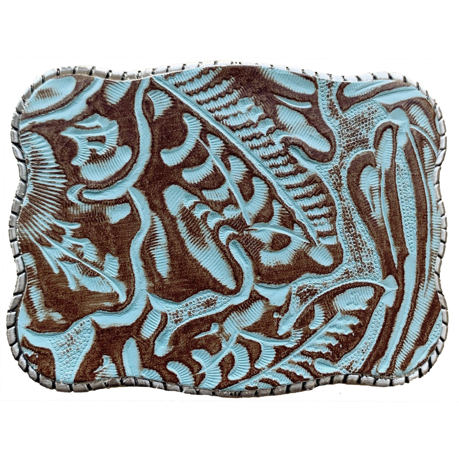 Embossed Leather - Sky Blue  - 15